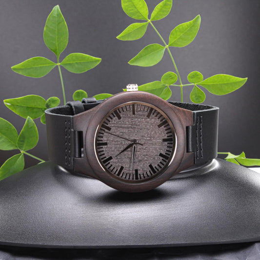 Engraved Wooden Watch