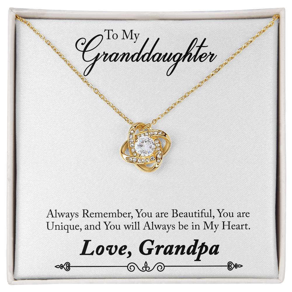 To My Grand daughter - Always Remember How Special You Are To Me - Necklace