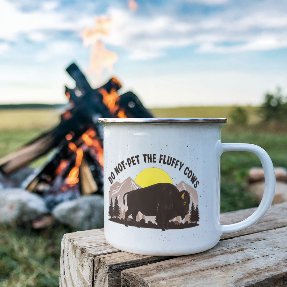 Do Not Pet The Fluffy Cows - Camping Mug