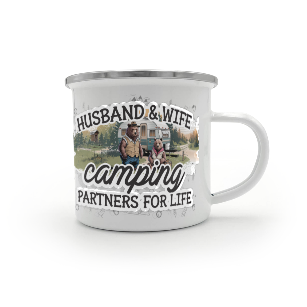 Husband & Wife Camping - Partners For Life - Camping Mug