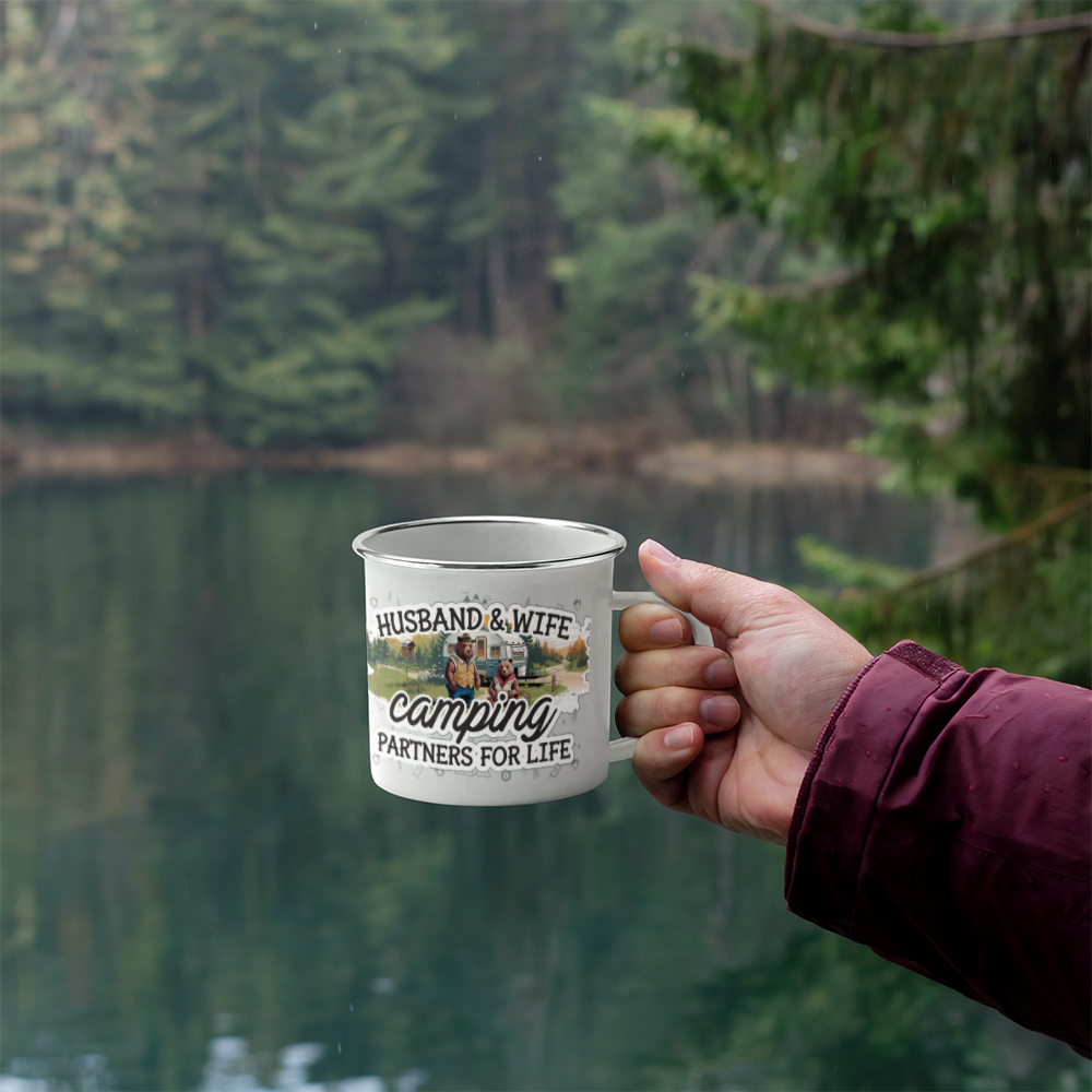 Husband & Wife Camping - Partners For Life - Camping Mug