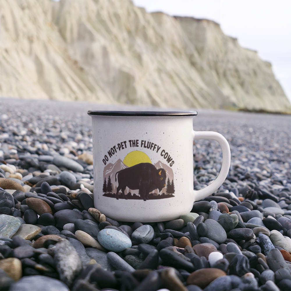 Do Not Pet The Fluffy Cows - Camping Mug