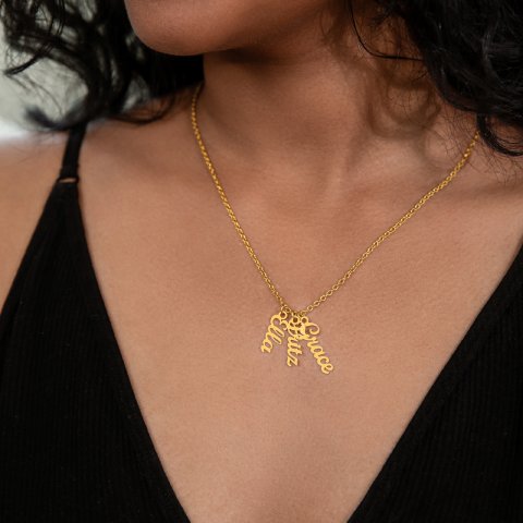 Personalized Vertical Name Necklace